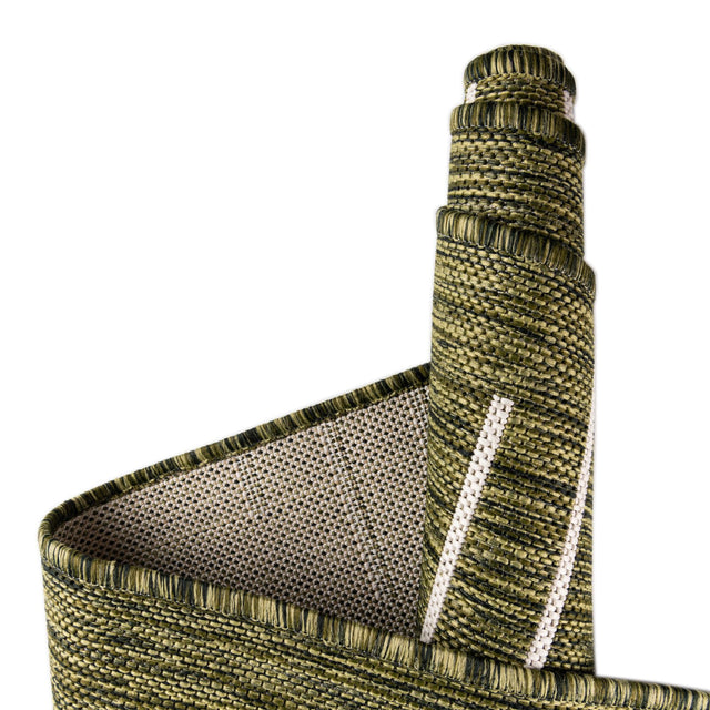Green 2' x 6' 1 Outdoor Modern Runner Rug