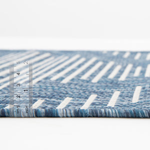Blue 10' x 13' 1 Outdoor Modern Rectangle Area Rug Weather Resistant for Patio, Deck, Terrace, Balcony, Porch 100% Polypropylene Modern Outside Carpet for Sale at Rug Engine