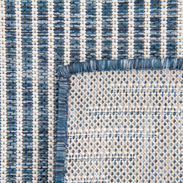 Blue 9' x 12' Outdoor Modern Rectangle Rug
