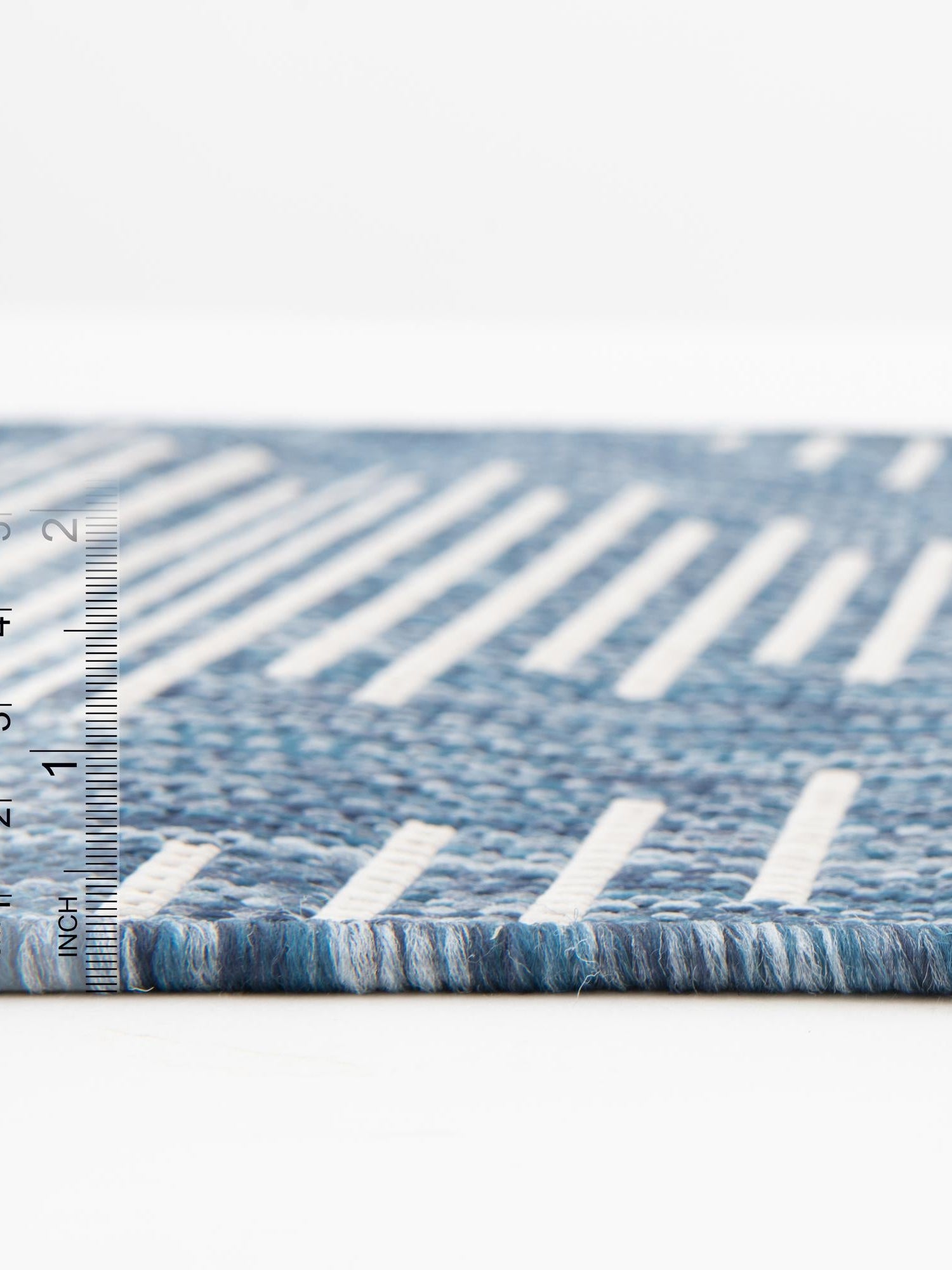 Blue 13' 1 x 13' 1 Outdoor Modern Square Area Rug Weather Resistant for Patio, Deck, Terrace, Balcony, Porch 100% Polypropylene Modern Outside Carpet for Sale at Rug Engine