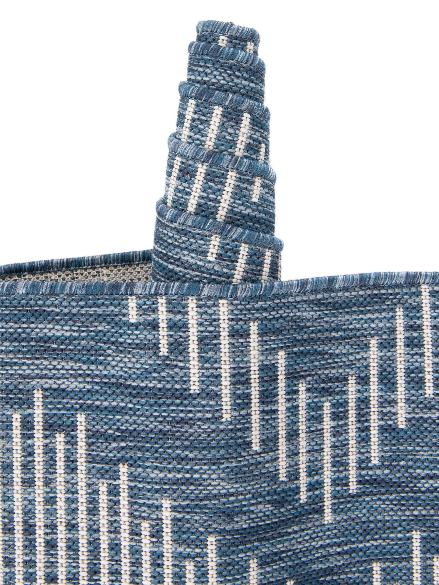 Blue 2' 7 x 12' Outdoor Modern Runner Area Rug Weather Resistant for Patio, Deck, Terrace, Balcony, Porch 100% Polypropylene Modern Outside Carpet for Sale at Rug Engine
