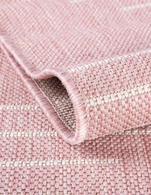 Pink 13' 1 x 13' 1 Outdoor Modern Square Area Rug Weather Resistant for Patio, Deck, Terrace, Balcony, Porch 100% Polypropylene Modern Outside Carpet for Sale at Rug Engine