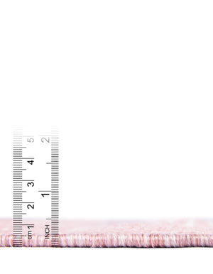 Pink 7' 10 x 7' 10 Outdoor Modern Round Area Rug Weather Resistant for Patio, Deck, Terrace, Balcony, Porch 100% Polypropylene Modern Outside Carpet for Sale at Rug Engine