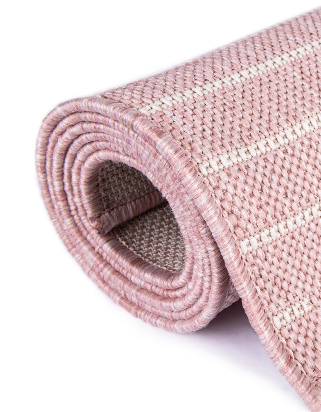 Pink 3' 1 x 3' 1 Outdoor Modern Round Area Rug Weather Resistant for Patio, Deck, Terrace, Balcony, Porch 100% Polypropylene Modern Outside Carpet for Sale at Rug Engine