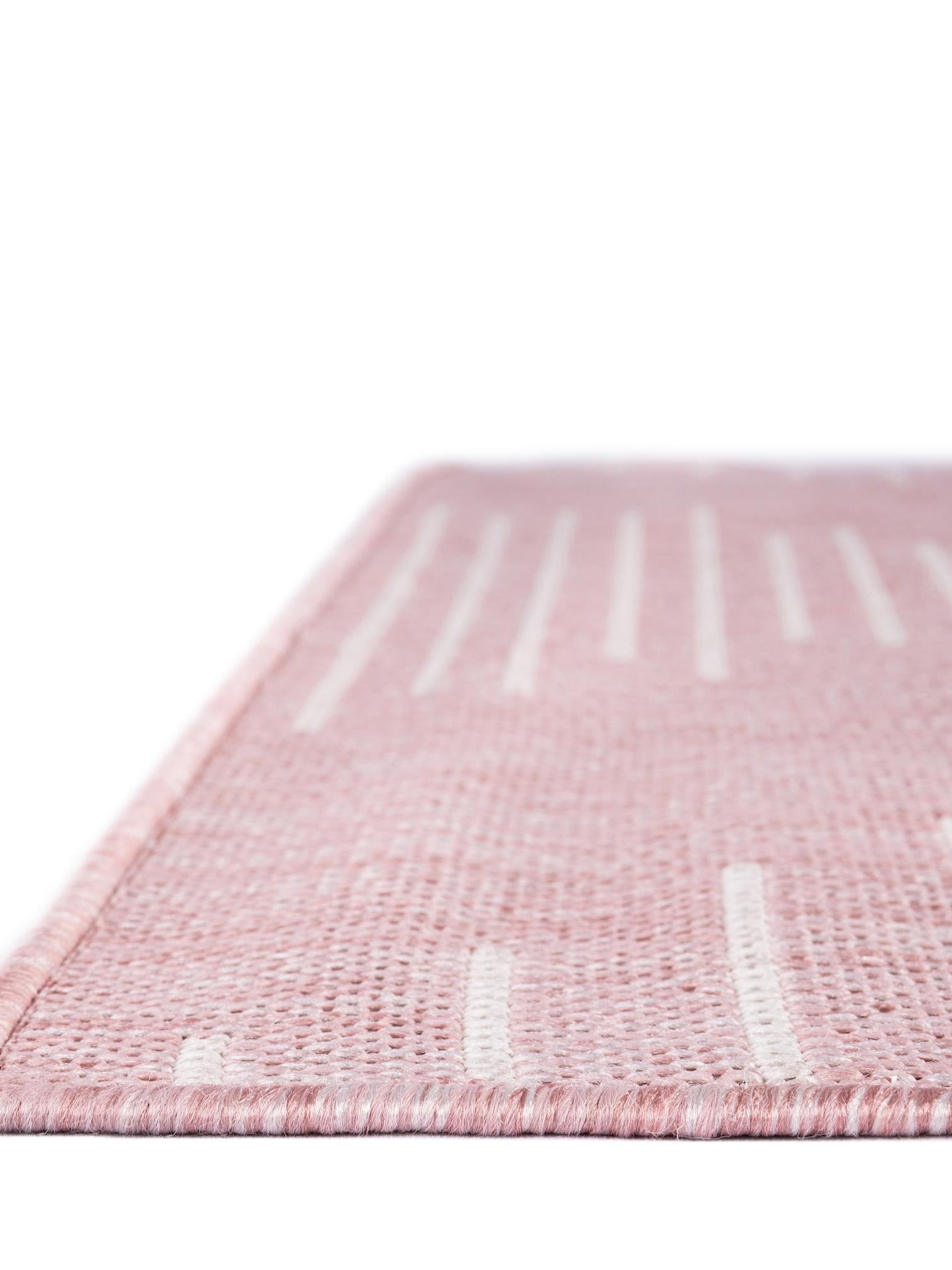 Pink 2' x 6' 1 Outdoor Modern Runner Area Rug Weather Resistant for Patio, Deck, Terrace, Balcony, Porch 100% Polypropylene Modern Outside Carpet for Sale at Rug Engine