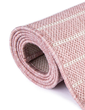 Pink 2' x 8' Outdoor Modern Runner Rug