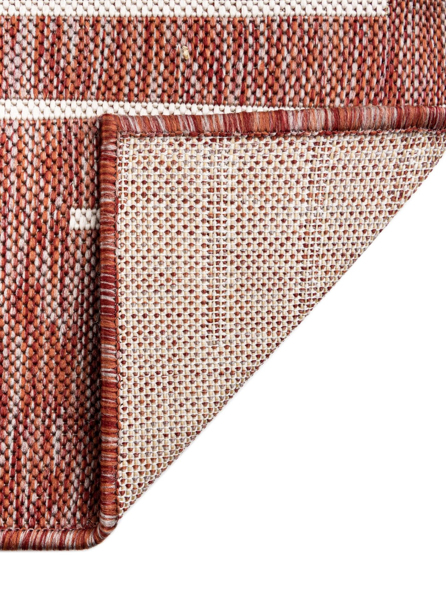 Rust Red 7' 10 x 10' Outdoor Modern Rectangle Area Rug Weather Resistant for Patio, Deck, Terrace, Balcony, Porch 100% Polypropylene Modern Outside Carpet for Sale at Rug Engine