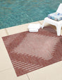 Rust Red 13' 1 x 13' 1 Outdoor Modern Square Area Rug Weather Resistant for Patio, Deck, Terrace, Balcony, Porch 100% Polypropylene Modern Outside Carpet for Sale at Rug Engine