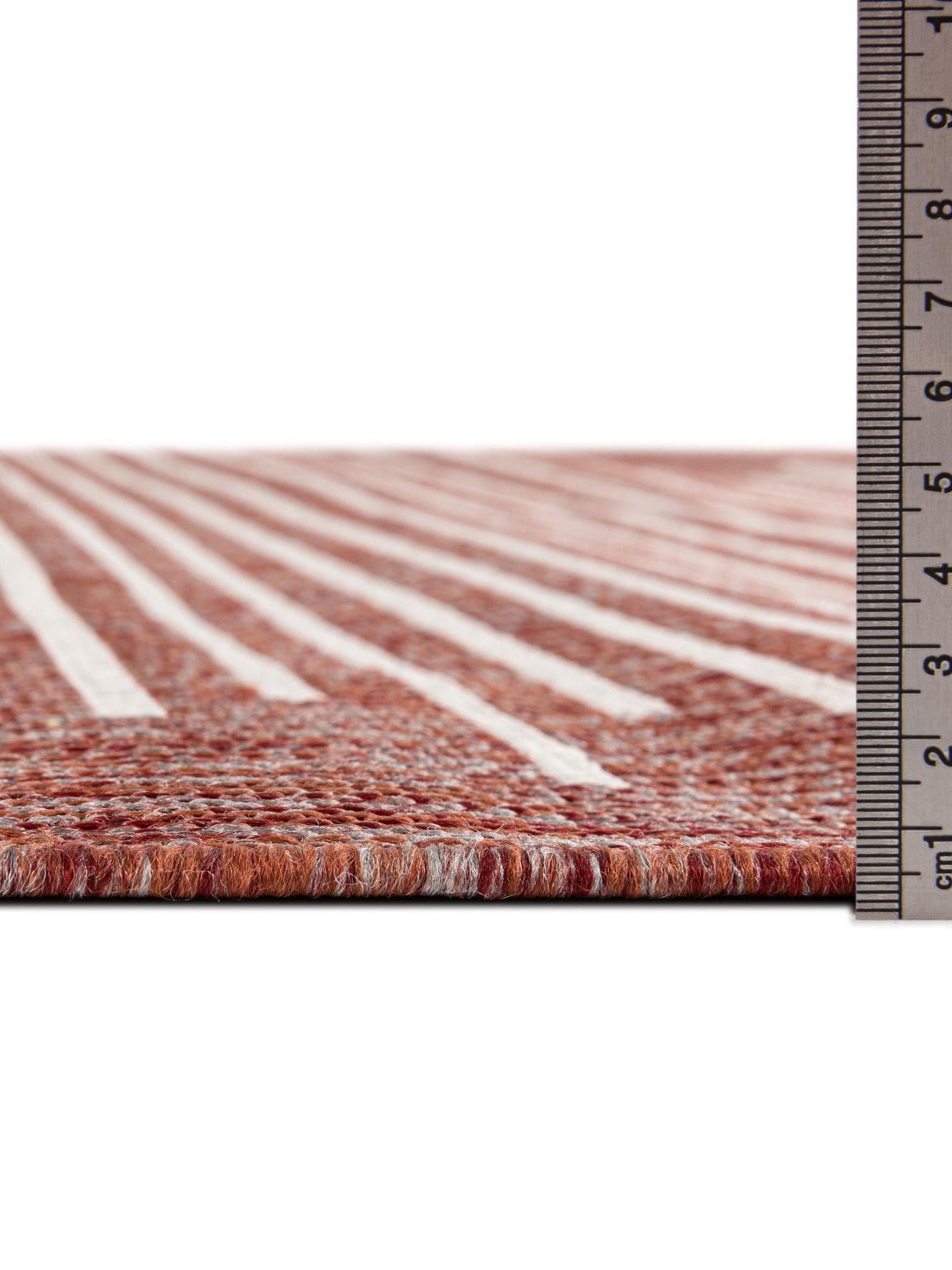 Rust Red 13' 1 x 13' 1 Outdoor Modern Square Area Rug Weather Resistant for Patio, Deck, Terrace, Balcony, Porch 100% Polypropylene Modern Outside Carpet for Sale at Rug Engine