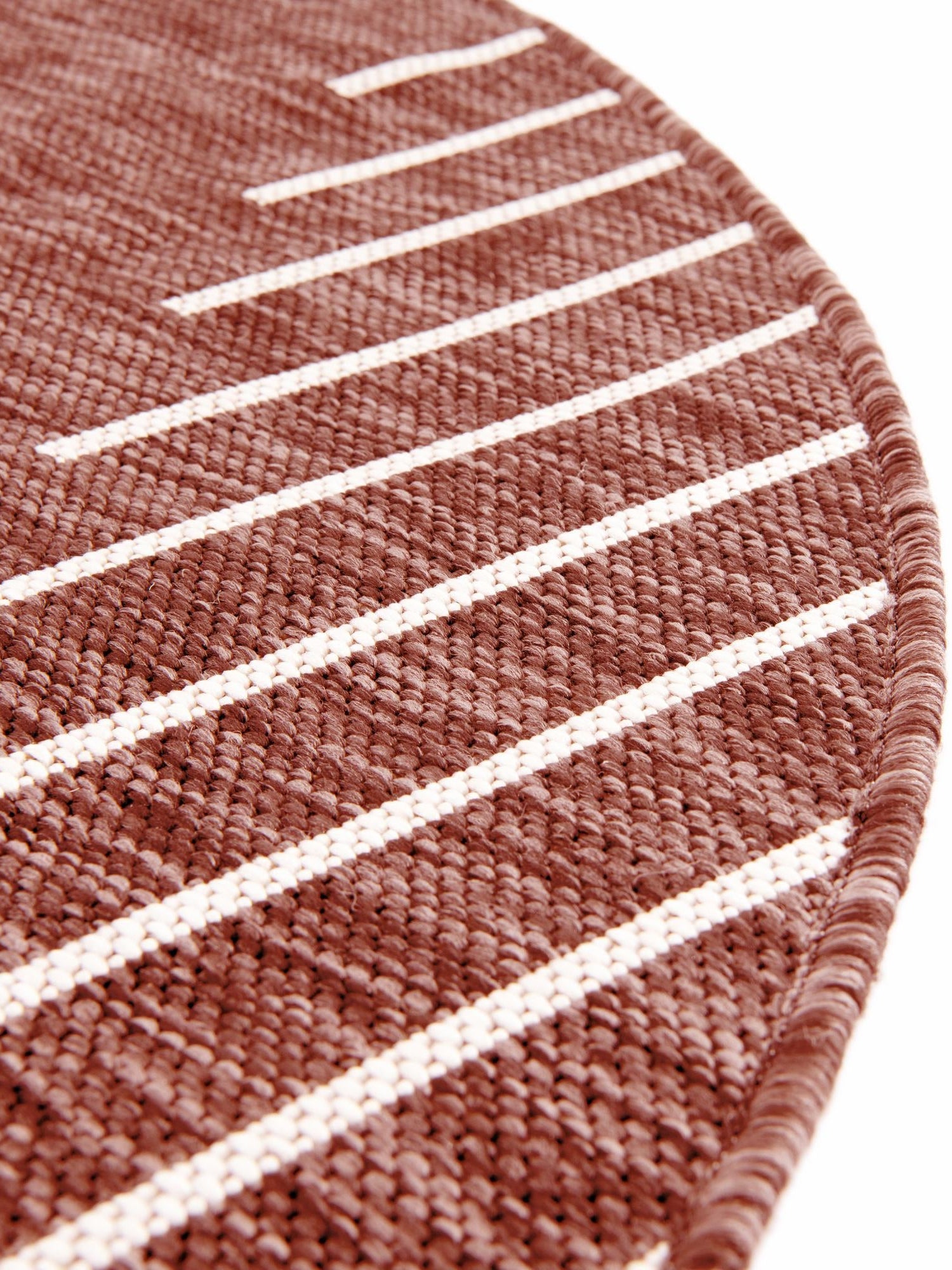 Rust Red 4' 1 x 4' 1 Outdoor Modern Round Area Rug Weather Resistant for Patio, Deck, Terrace, Balcony, Porch 100% Polypropylene Modern Outside Carpet for Sale at Rug Engine