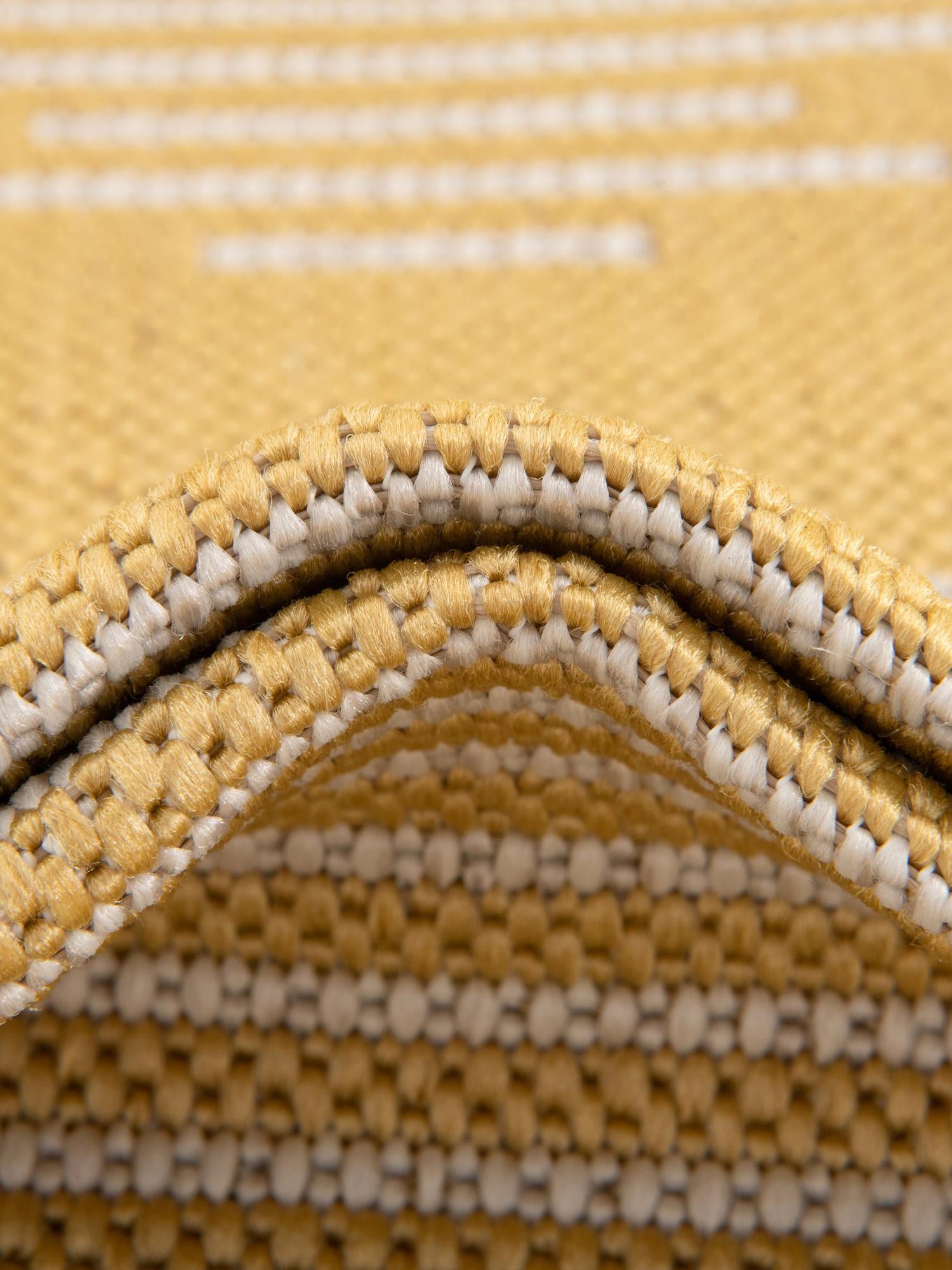 Yellow 4' 1 x 6' 1 Outdoor Modern Rectangle Area Rug Weather Resistant for Patio, Deck, Terrace, Balcony, Porch 100% Polypropylene Modern Outside Carpet for Sale at Rug Engine