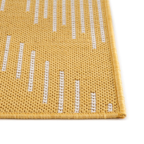 Yellow 10' 8 x 10' 8 Outdoor Modern Square Area Rug Weather Resistant for Patio, Deck, Terrace, Balcony, Porch 100% Polypropylene Modern Outside Carpet for Sale at Rug Engine