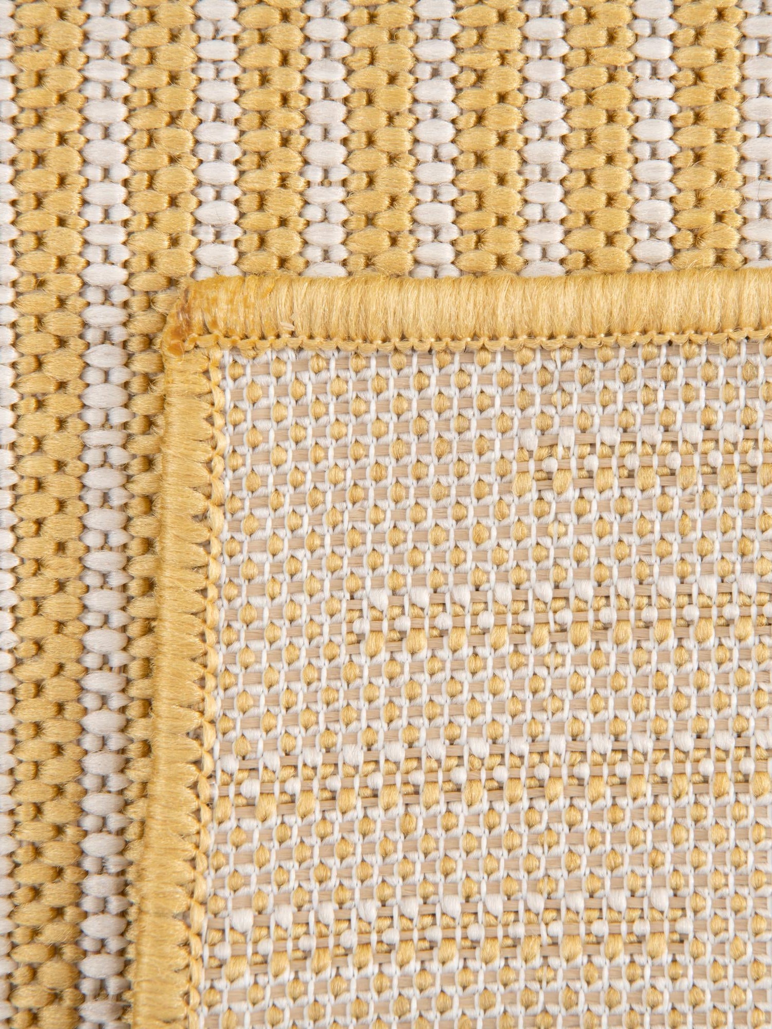 Yellow 5' 3 x 5' 3 Outdoor Modern Square Area Rug Weather Resistant for Patio, Deck, Terrace, Balcony, Porch 100% Polypropylene Modern Outside Carpet for Sale at Rug Engine