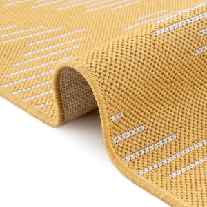 Yellow 10' 8 x 10' 8 Outdoor Modern Square Area Rug Weather Resistant for Patio, Deck, Terrace, Balcony, Porch 100% Polypropylene Modern Outside Carpet for Sale at Rug Engine