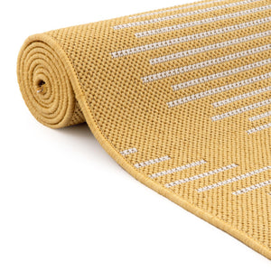 Yellow 10' 8 x 10' 8 Outdoor Modern Square Area Rug Weather Resistant for Patio, Deck, Terrace, Balcony, Porch 100% Polypropylene Modern Outside Carpet for Sale at Rug Engine