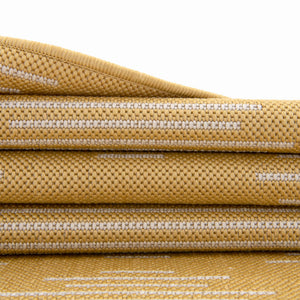 Yellow 10' 8 x 10' 8 Outdoor Modern Square Area Rug Weather Resistant for Patio, Deck, Terrace, Balcony, Porch 100% Polypropylene Modern Outside Carpet for Sale at Rug Engine