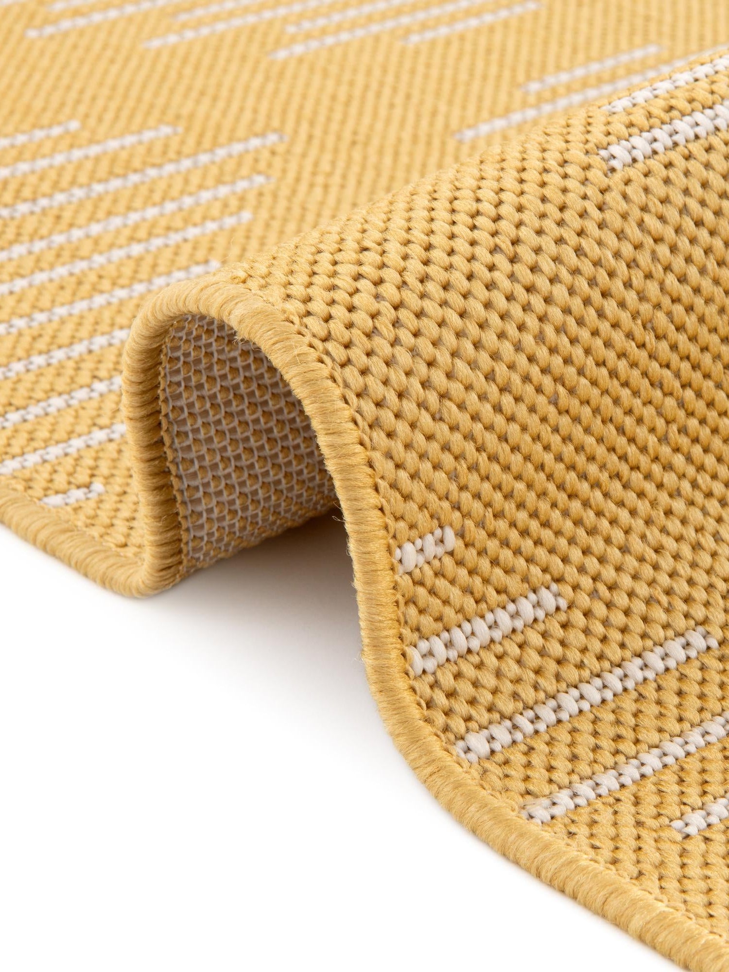 Yellow 2' x 8' Outdoor Modern Runner Area Rug Weather Resistant for Patio, Deck, Terrace, Balcony, Porch 100% Polypropylene Modern Outside Carpet for Sale at Rug Engine