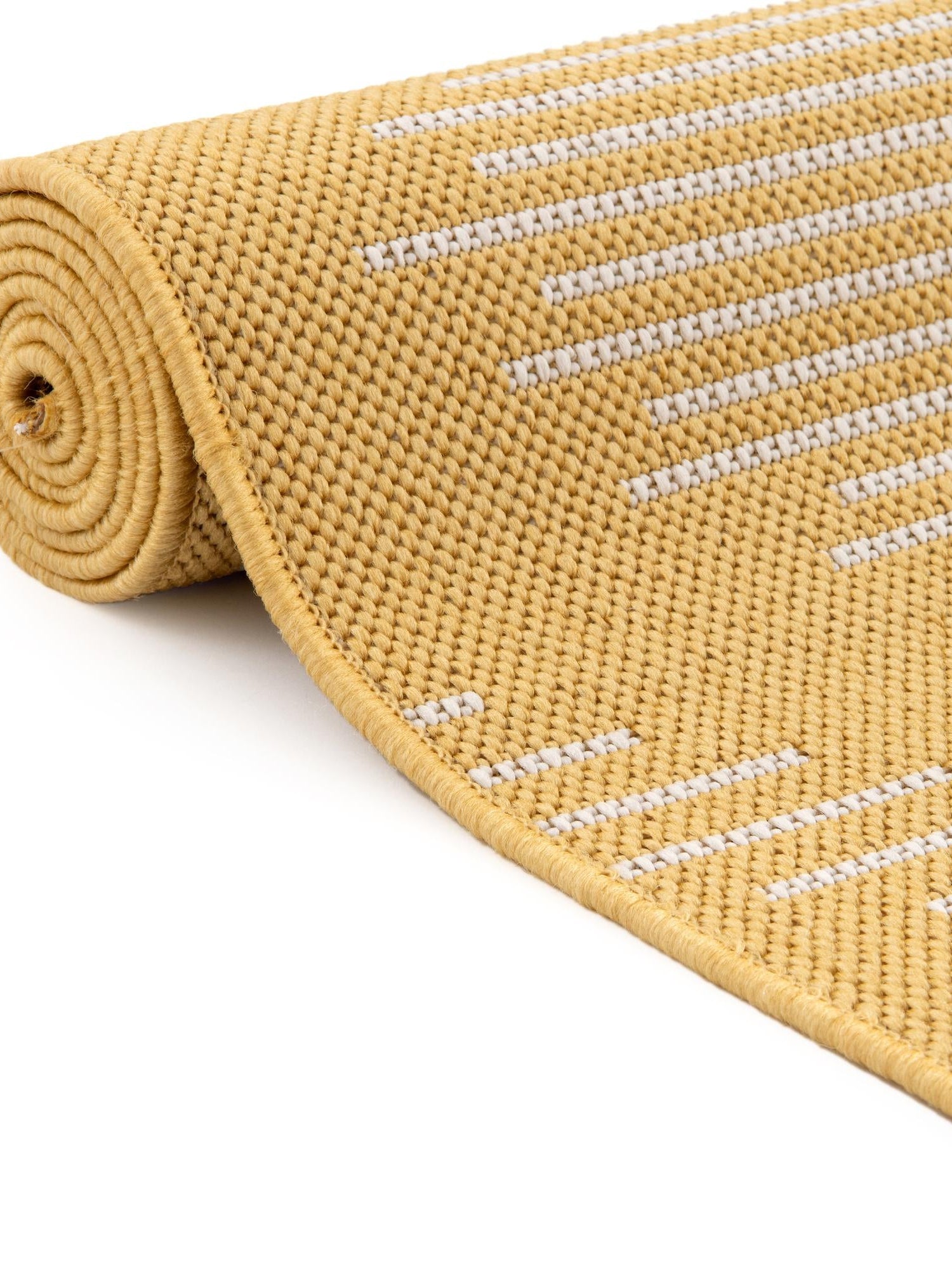 Yellow 2' x 8' Outdoor Modern Runner Area Rug Weather Resistant for Patio, Deck, Terrace, Balcony, Porch 100% Polypropylene Modern Outside Carpet for Sale at Rug Engine
