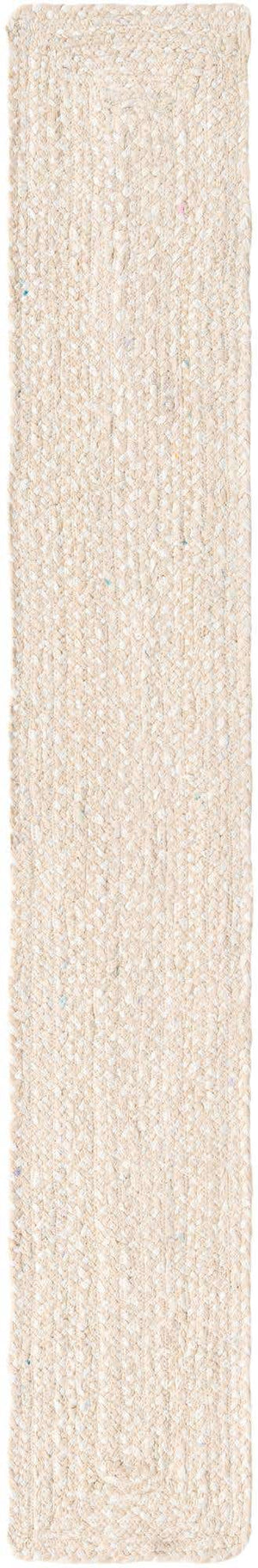 Ivory 1' 2 x 6' 1 Braided Chindi Table Runner