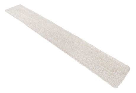 Ivory 1' 2 x 8' Braided Chindi Table Runner Area Rug Decorative Dining Room Kitchen All Natural Material Table Cover 100% Cotton Hand Braided Natural Eco-Friendly Boho Style Modern Carpet for Living Rooms Dining Office Dorm for Sale at Rug Engine