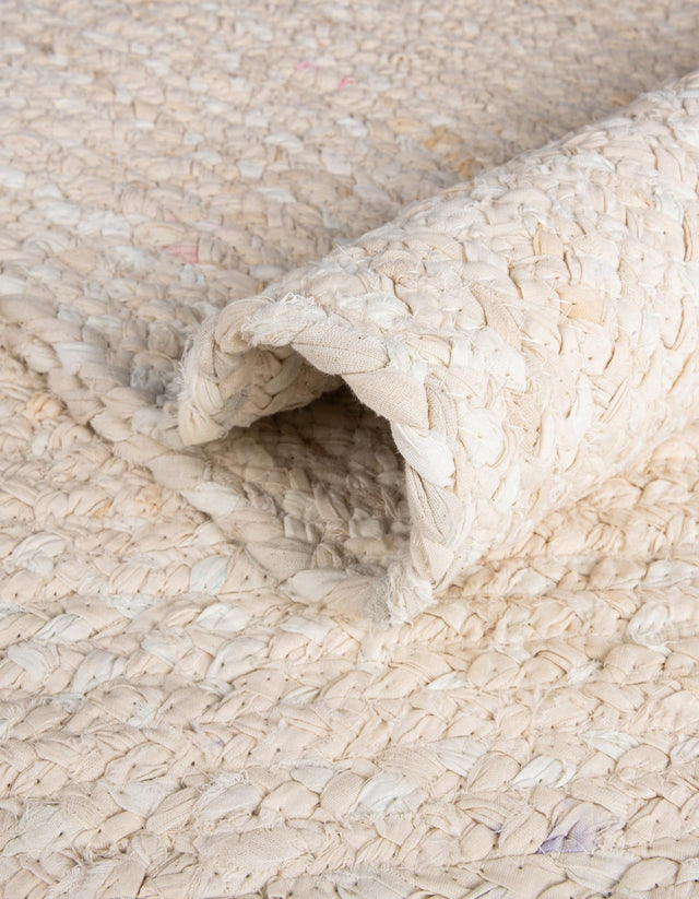 Ivory 1' 2 x 6' 1 Braided Chindi Table Runner
