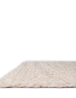 Ivory 1' 2 x 6' 1 Braided Chindi Table Runner