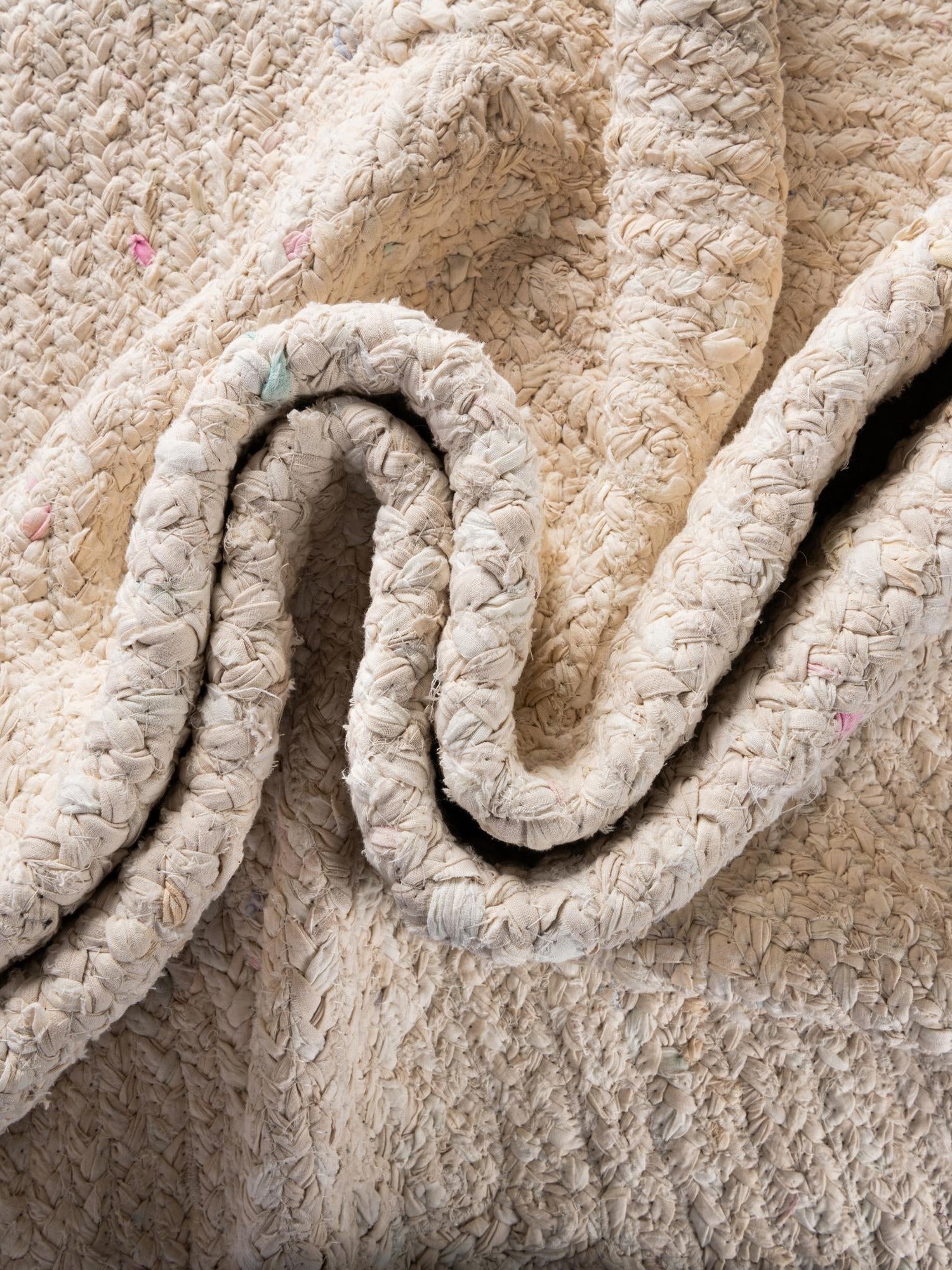Ivory 1' 2 x 6' 1 Braided Chindi Table Runner Area Rug Decorative Dining Room Kitchen All Natural Material Table Cover 100% Cotton Hand Braided Natural Eco-Friendly Boho Style Modern Carpet for Living Rooms Dining Office Dorm for Sale at Rug Engine