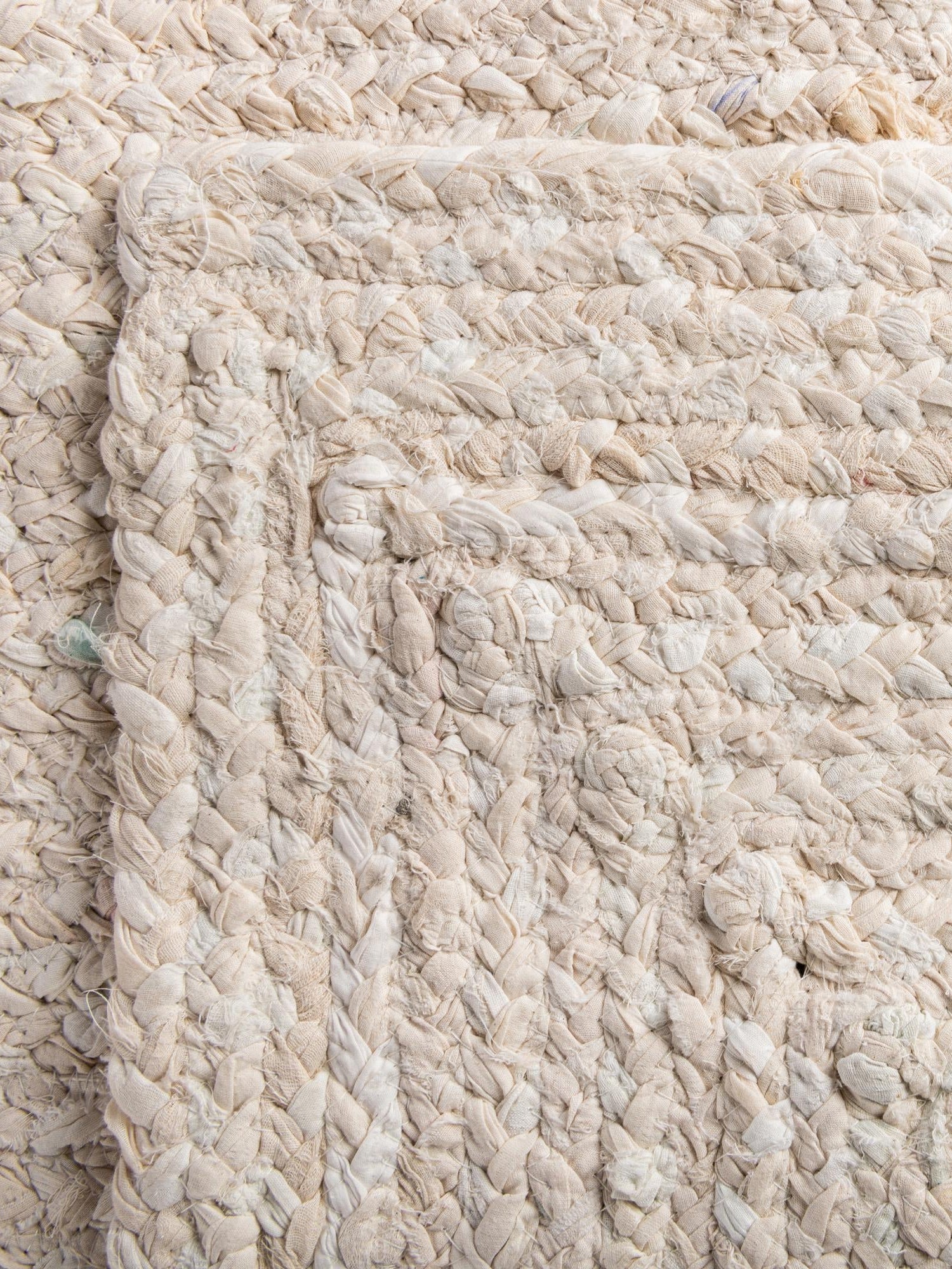 Ivory 1' 2 x 10' Braided Chindi Table Runner Area Rug Decorative Dining Room Kitchen All Natural Material Table Cover 100% Cotton Hand Braided Natural Eco-Friendly Boho Style Modern Carpet for Living Rooms Dining Office Dorm for Sale at Rug Engine