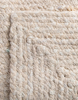 Ivory 1' 2 x 10' Braided Chindi Table Runner
