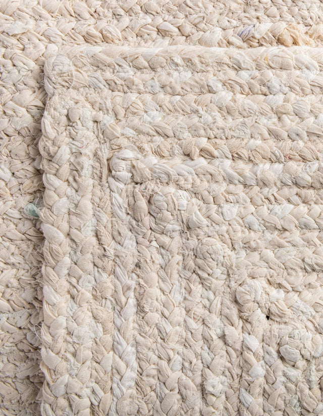 Ivory 1' 2 x 10' Braided Chindi Table Runner