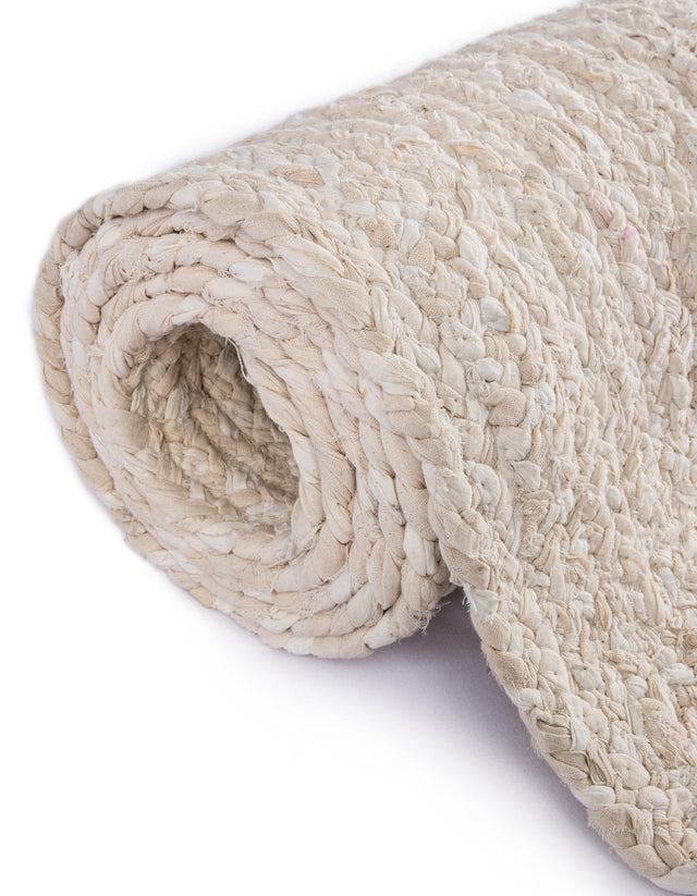 Ivory 1' 2 x 8' Braided Chindi Table Runner