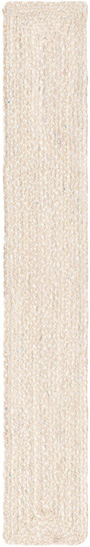 Ivory 1' 2 x 8' Braided Chindi Table Runner