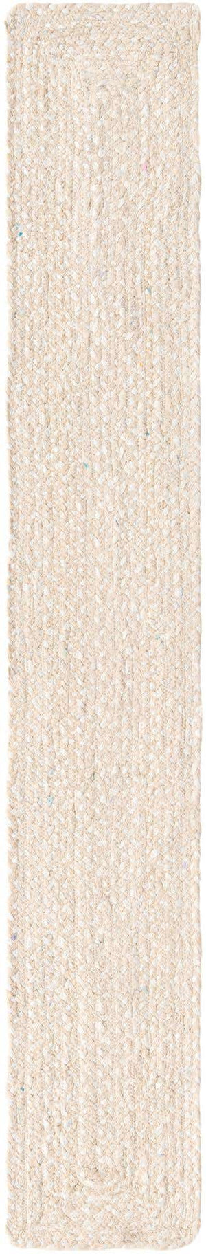 Ivory 1' 2 x 10' Braided Chindi Table Runner