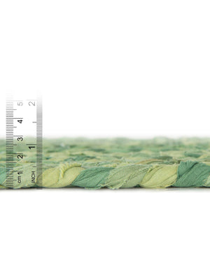 Green 1' 2 x 6' 1 Braided Chindi Table Runner