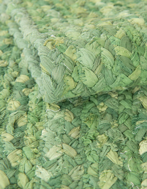 Green 1' 2 x 6' 1 Braided Chindi Table Runner