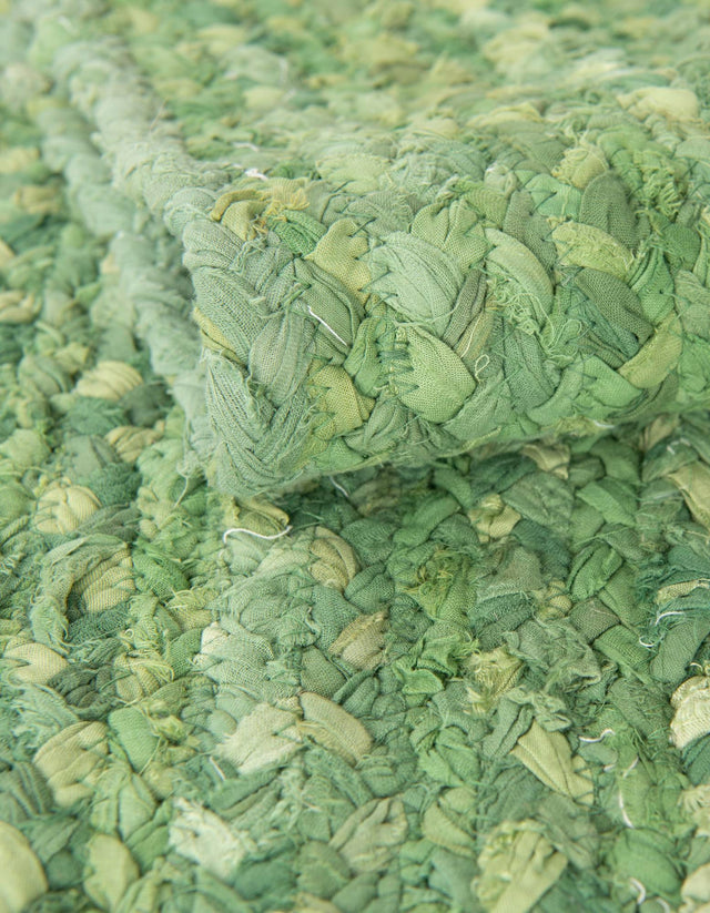 Green 1' 2 x 6' 1 Braided Chindi Table Runner