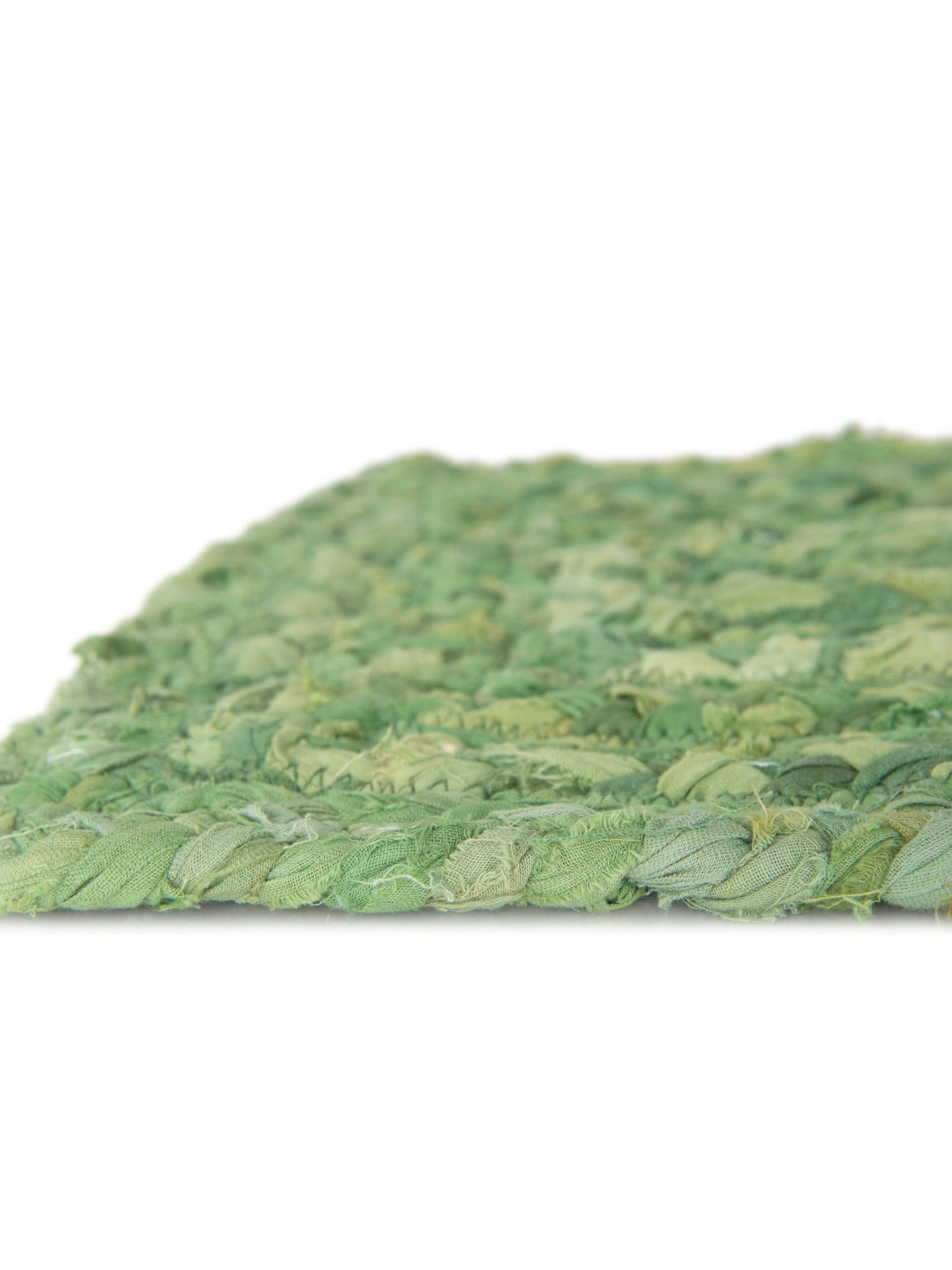 Green 1' 2 x 10' Braided Chindi Table Runner Area Rug Decorative Dining Room Kitchen All Natural Material Table Cover 100% Cotton Hand Braided Natural Eco-Friendly Boho Style Modern Carpet for Living Rooms Dining Office Dorm for Sale at Rug Engine