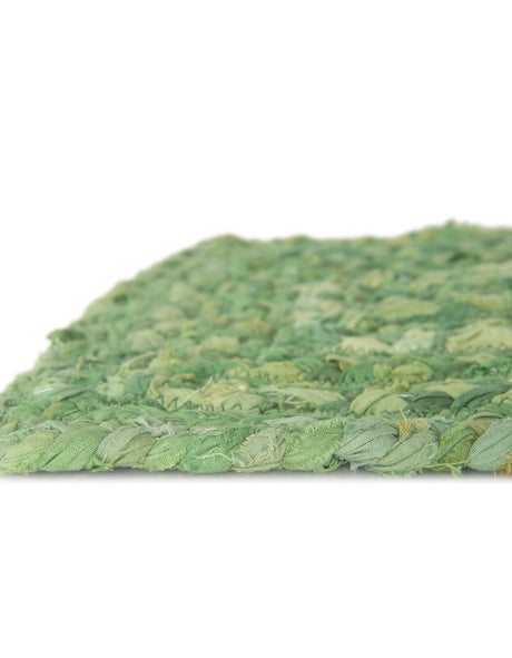 Green 1' 2 x 5' 1 Braided Chindi Table Runner Area Rug Decorative Dining Room Kitchen All Natural Material Table Cover 100% Cotton Hand Braided Natural Eco-Friendly Boho Style Modern Carpet for Living Rooms Dining Office Dorm for Sale at Rug Engine