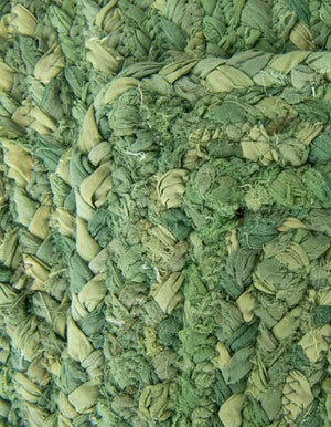Green 1' 2 x 6' 1 Braided Chindi Table Runner