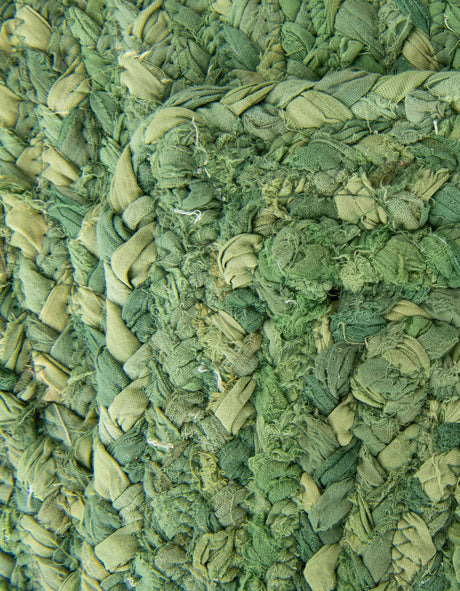 Green 1' 2 x 5' 1 Braided Chindi Table Runner Area Rug Decorative Dining Room Kitchen All Natural Material Table Cover 100% Cotton Hand Braided Natural Eco-Friendly Boho Style Modern Carpet for Living Rooms Dining Office Dorm for Sale at Rug Engine