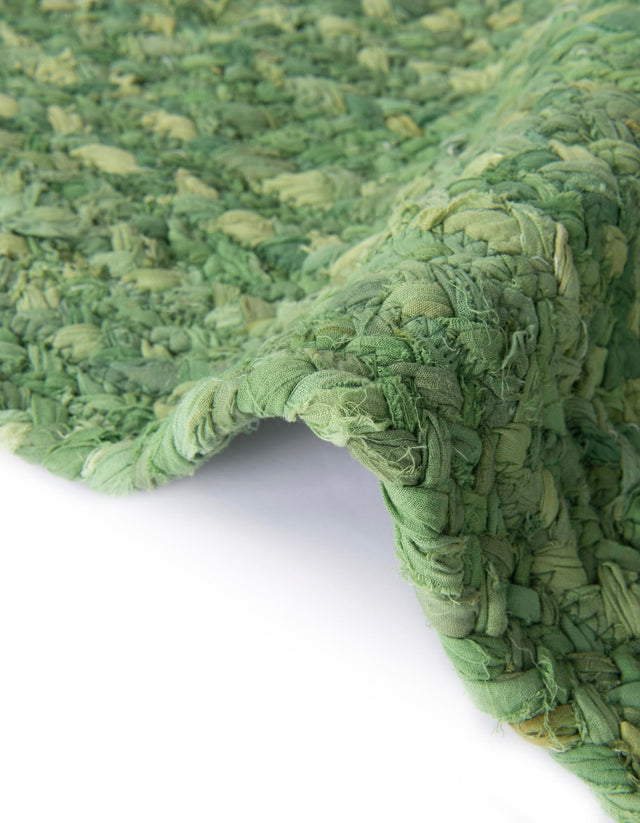 Green 1' 2 x 6' 1 Braided Chindi Table Runner