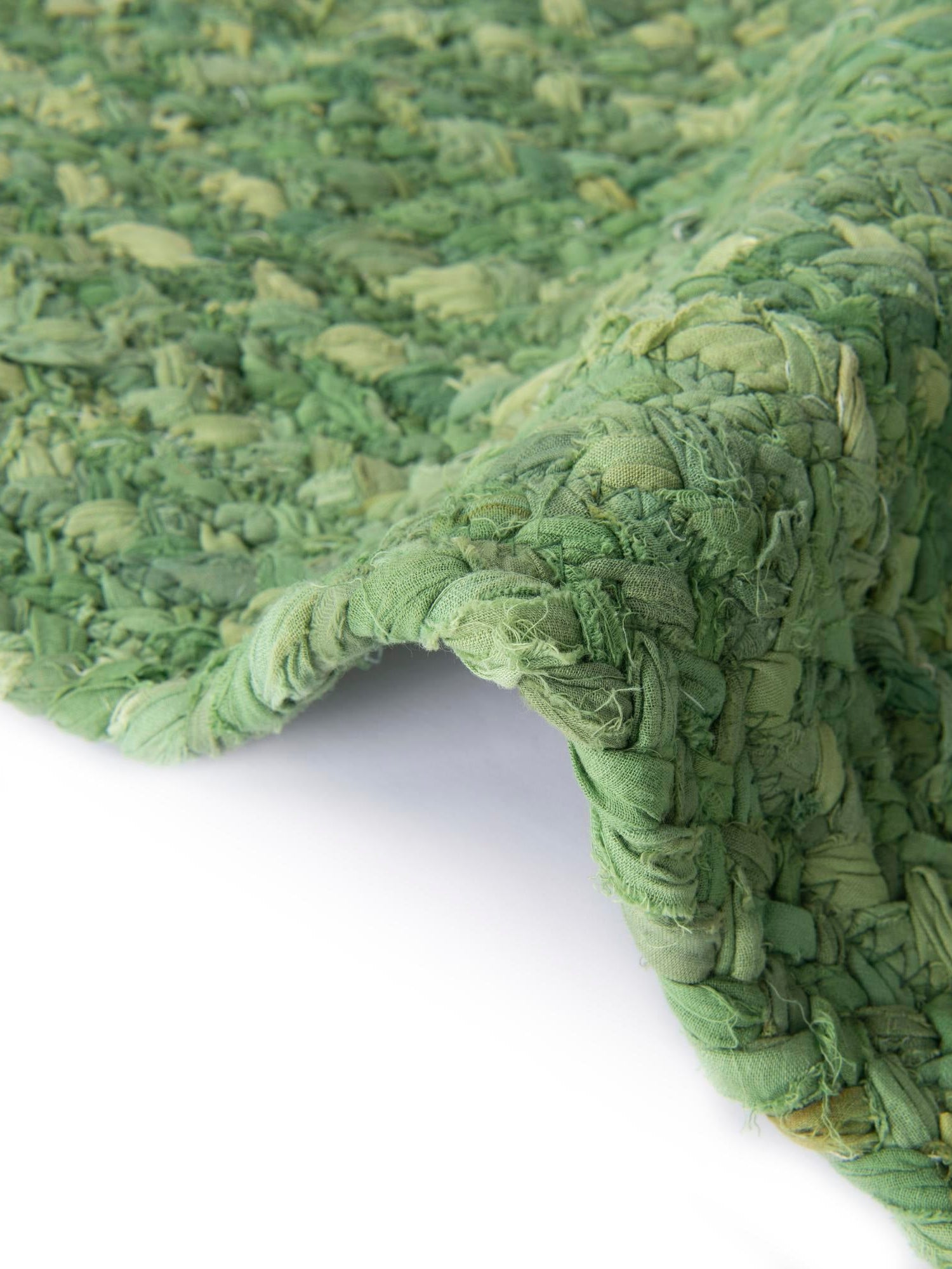 Green 1' 2 x 8' Braided Chindi Table Runner Area Rug Decorative Dining Room Kitchen All Natural Material Table Cover 100% Cotton Hand Braided Natural Eco-Friendly Boho Style Modern Carpet for Living Rooms Dining Office Dorm for Sale at Rug Engine