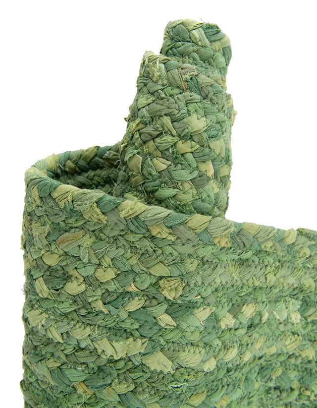 Green 1' 2 x 6' 1 Braided Chindi Table Runner