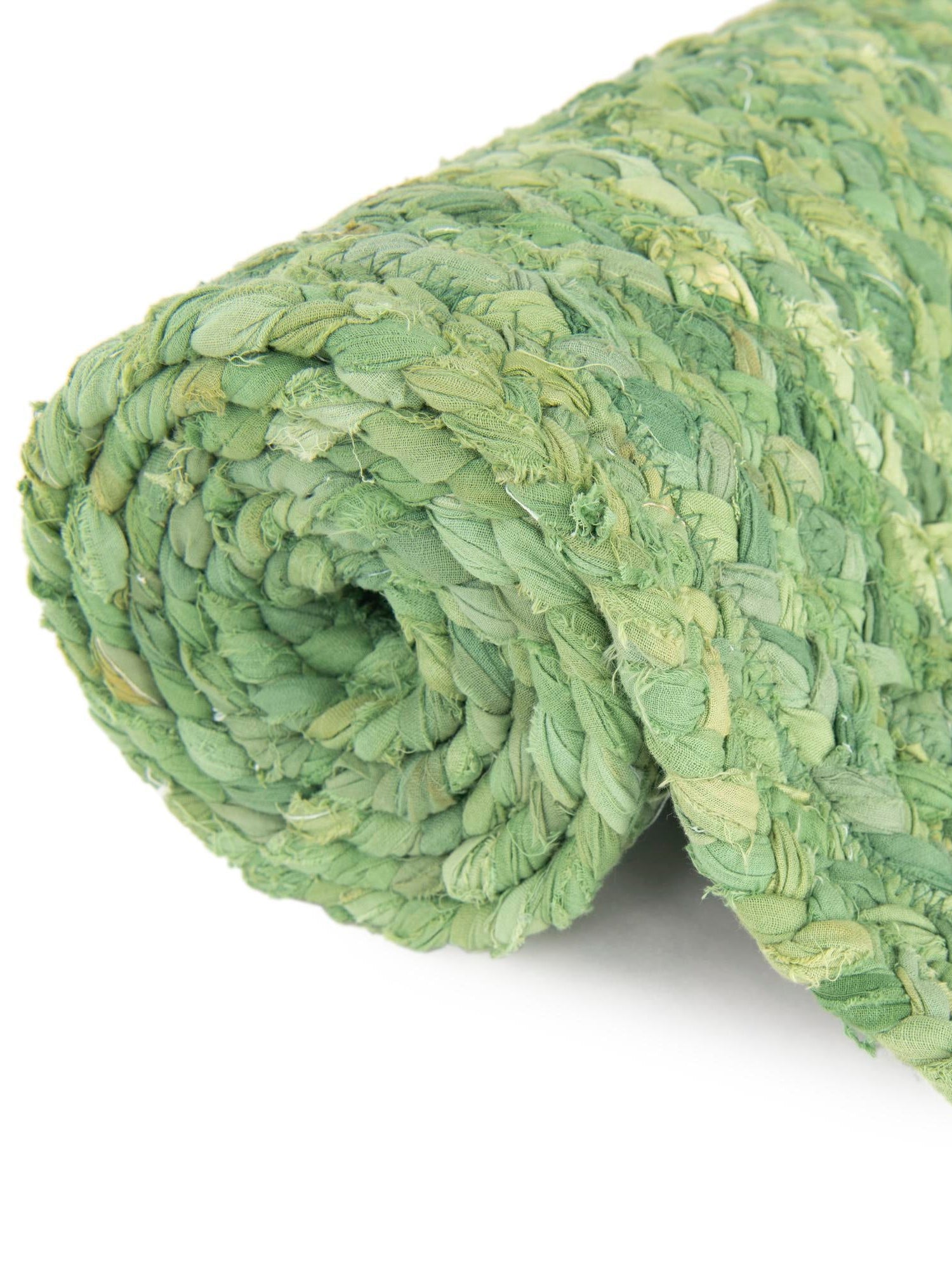 Green 1' 2 x 5' 1 Braided Chindi Table Runner Area Rug Decorative Dining Room Kitchen All Natural Material Table Cover 100% Cotton Hand Braided Natural Eco-Friendly Boho Style Modern Carpet for Living Rooms Dining Office Dorm for Sale at Rug Engine