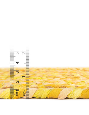 Yellow Orange 1' 2 x 10' Braided Chindi Table Runner
