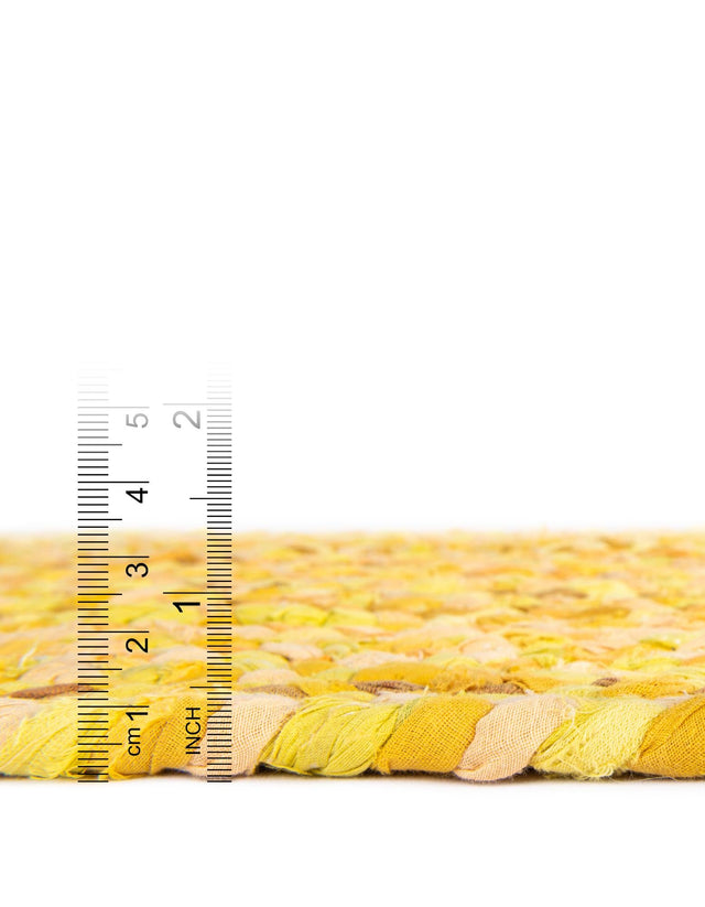 Yellow Orange 1' 2 x 10' Braided Chindi Table Runner