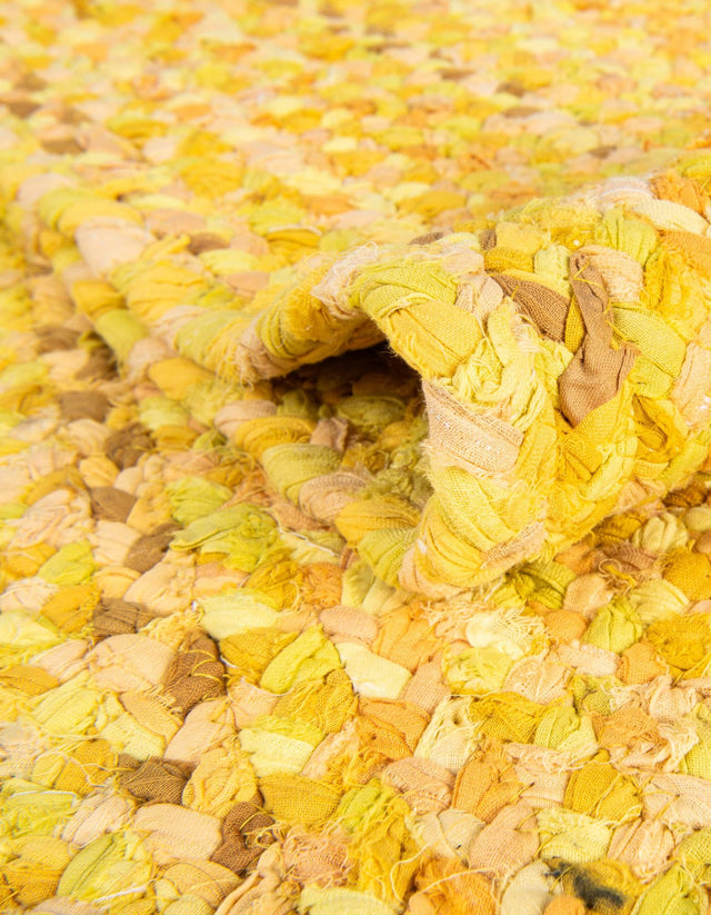 Yellow Orange 1' 2 x 10' Braided Chindi Table Runner