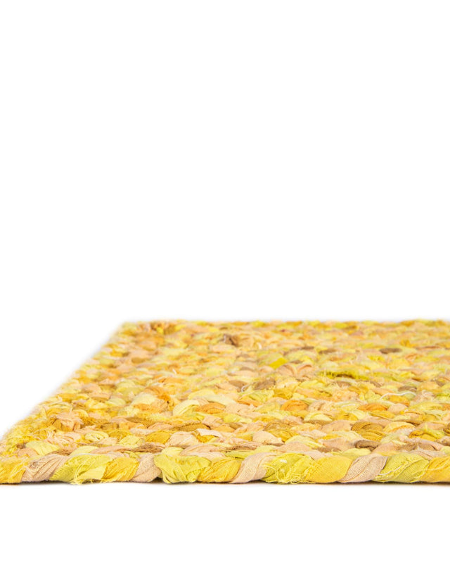 Yellow Orange 1' 2 x 10' Braided Chindi Table Runner