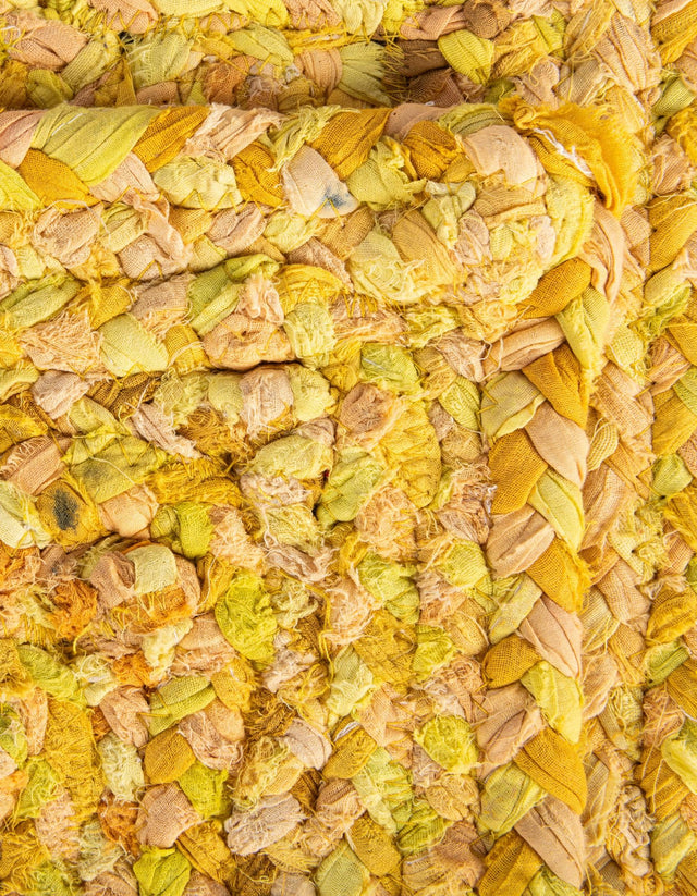 Yellow Orange 1' 2 x 6' 1 Braided Chindi Table Runner