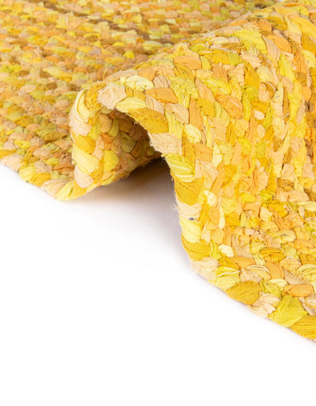 Yellow Orange 1' 2 x 8' Braided Chindi Table Runner Area Rug Decorative Dining Room Kitchen All Natural Material Table Cover 100% Cotton Hand Braided Natural Eco-Friendly Boho Style Modern Carpet for Living Rooms Dining Office Dorm for Sale at Rug Engine